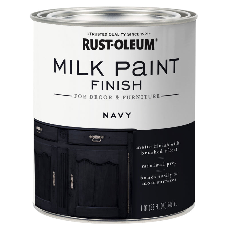 Rust-Oleum Milk Paint Finish Navy quart can