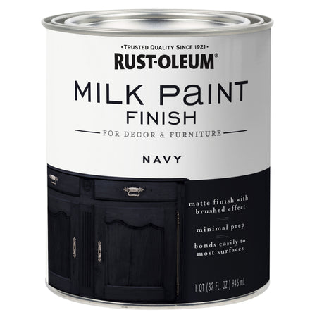 Rust-Oleum Milk Paint Finish Navy quart can