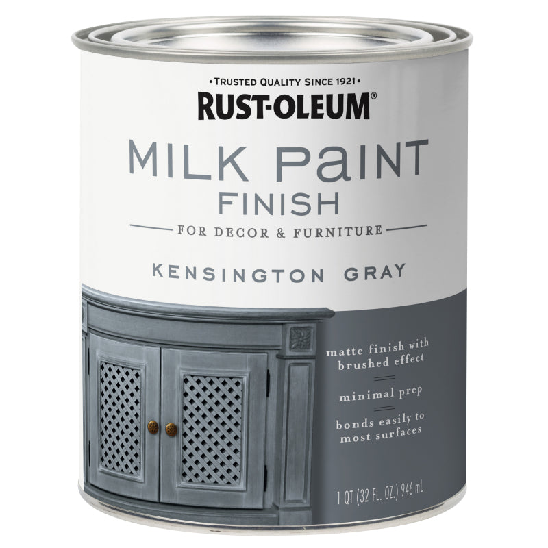 Rust-Oleum Milk Paint Finish Kensington Gray quart can