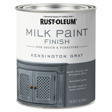 Rust-Oleum Milk Paint Finish Kensington Gray quart can