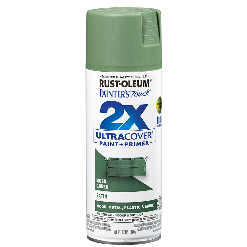 Rust Oleum Painter's Touch 2x Satin Moss Spray Project Weekend DIY