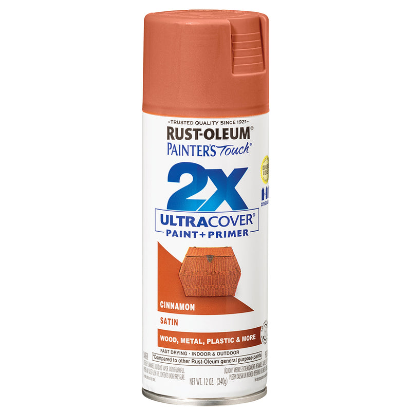 Rust Oleum Painter's Touch 2x Satin Cinnamn Spray Project Weekend DIY