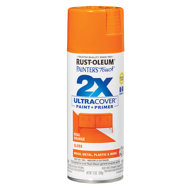Rust Oleum Painter's Touch 2x Gloss Orange Spray Project Weekend DIY