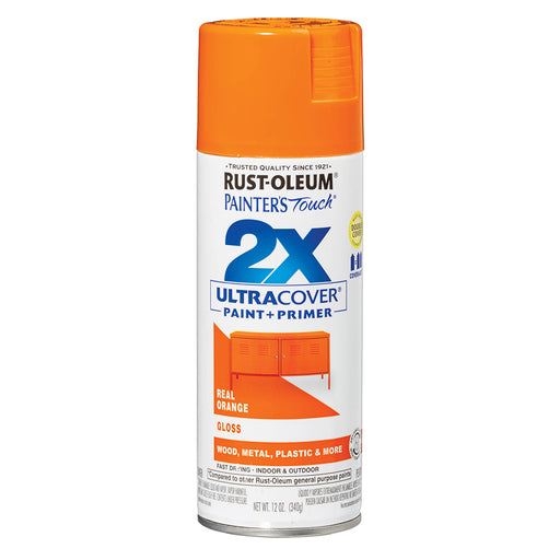 Rust Oleum Painter's Touch 2x Gloss Orange Spray Project Weekend DIY