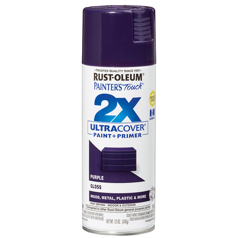 Rust Oleum Painter's Touch 2x Gloss Purple Spray Project Weekend DIY