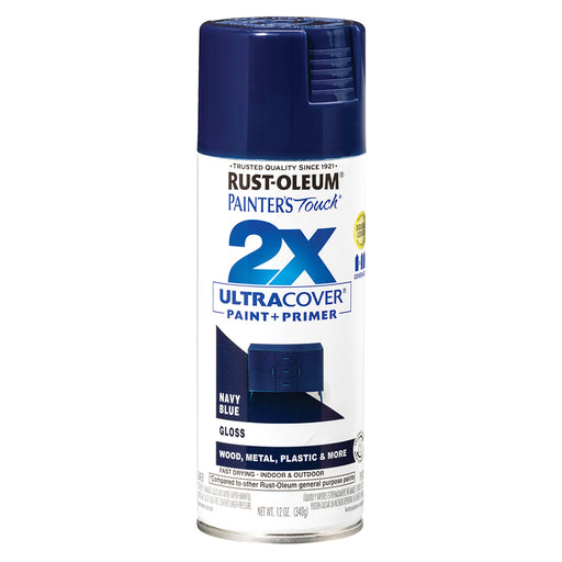 Rust Oleum Painter's Touch 2x Gloss Navy Spray Project Weekend DIY