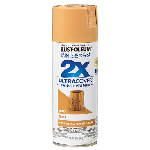 Rust Oleum Painter's Touch 2x Gloss Khaki Spray Project Weekend DIY