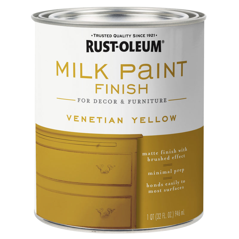 Rust Oleum Milk Paint Finish Venetian Yellow Quart Project Weekend DIY