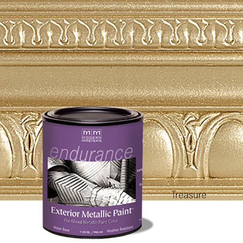 Modern Masters Metallic Paint Collection Water-Based Decorative Metallic Paint Treasure 337166 Quart product image