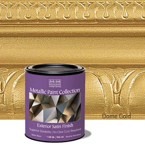 Modern Masters Metallic Paint Collection Water-Based Decorative Metallic Paint Dome Gold 337164 Quart product image