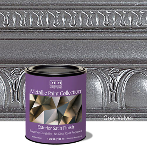 Modern Masters Metallic Paint Collection Water-Based Decorative Metallic Paint Gray Velvet 337161 Quart product image