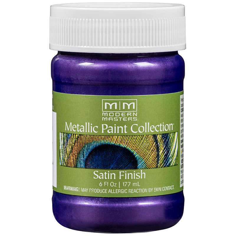 Modern Masters Metallic Paint Collection Satin Water-Based Decorative Metallic Paint Amethyst Me798 6 oz product image