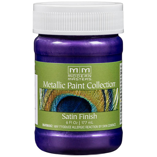 Modern Masters Metallic Paint Collection Satin Water-Based Decorative Metallic Paint Amethyst Me798 6 oz product image