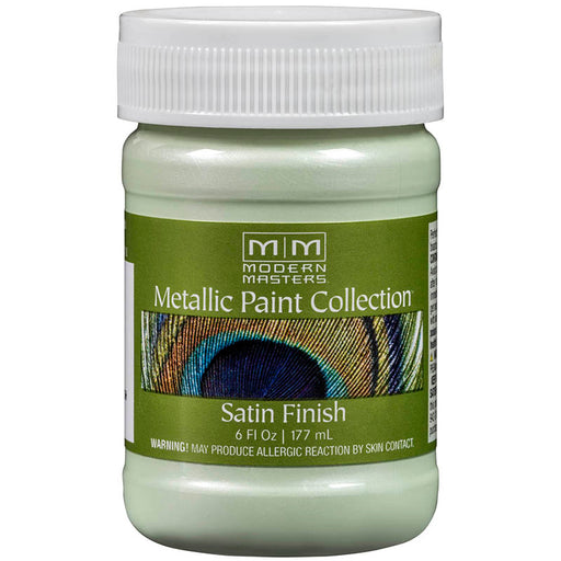 Modern Masters Metallic Paint Collection Satin Water-Based Decorative Metallic Paint Cool Mint Me793 6 oz product image