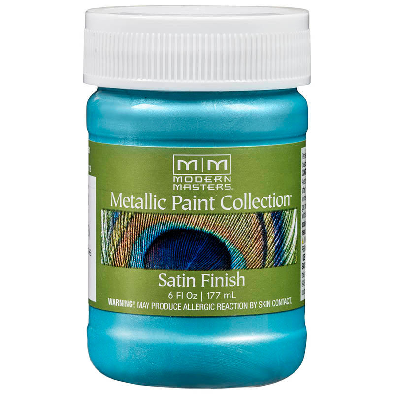 Modern Masters Metallic Paint Collection Satin Water-Based Decorative Metallic Paint Glacier Blue Me791 6 oz product image