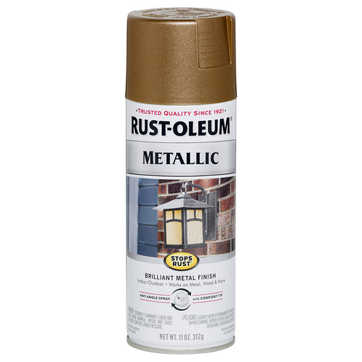 Rust Oleum Stops Spray Metallic Ant Brass Outdoor Paint Project Weekend DIY