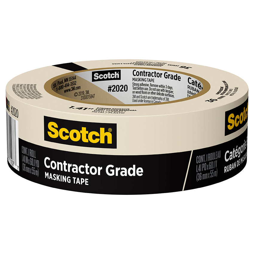 3M Scotch Contractor Grade Masking Tape, 36 mm