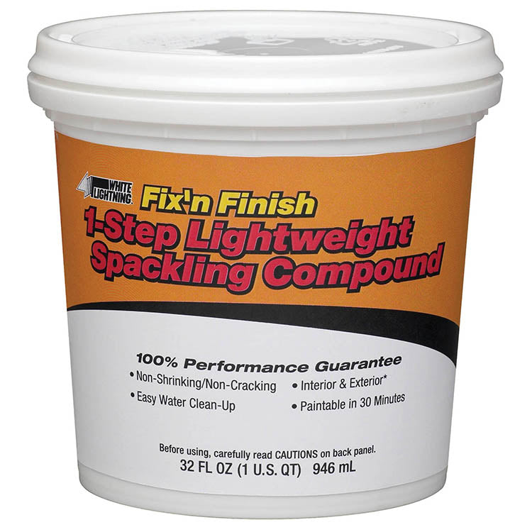 White Lightning Ultra Light Weight One-Step Spackling Quart product image