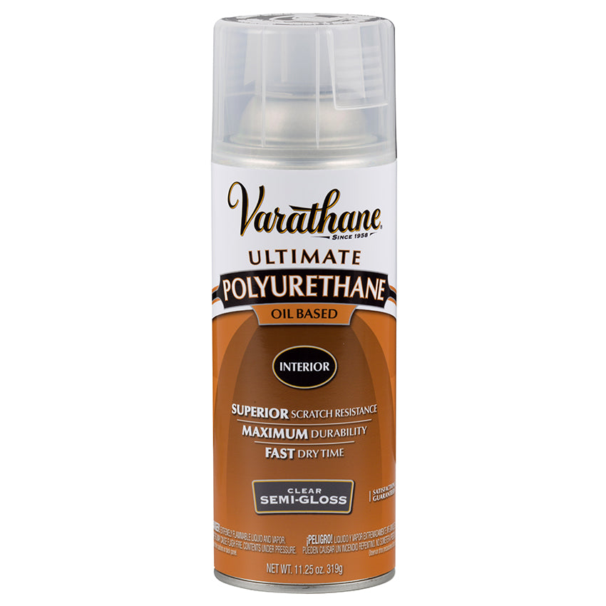 Varathane Polyurethane Spray, Clear Semi-Gloss, 11.25 oz
