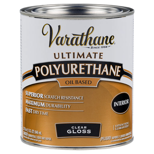 Varathane Interior Oil-Based Polyurethane, Gloss, Quart