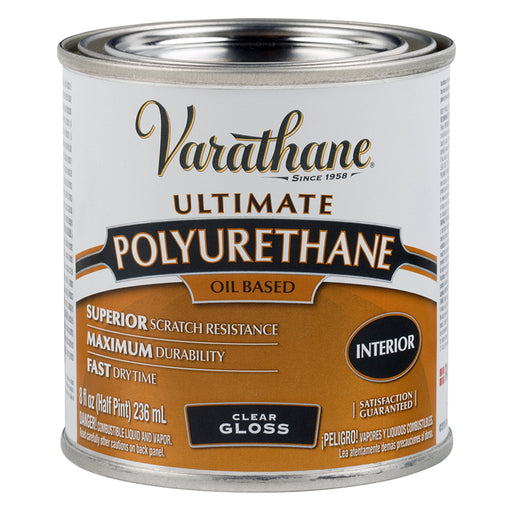 Varathane Interior Oil-Based Polyurethane, Clear Gloss, Half Pint