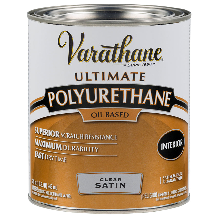Varathane Interior Oil-Based Polyurethane, Satin, Quart