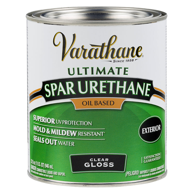 Varathane Oil-Based Spar Urethane, Clear Gloss, Quart