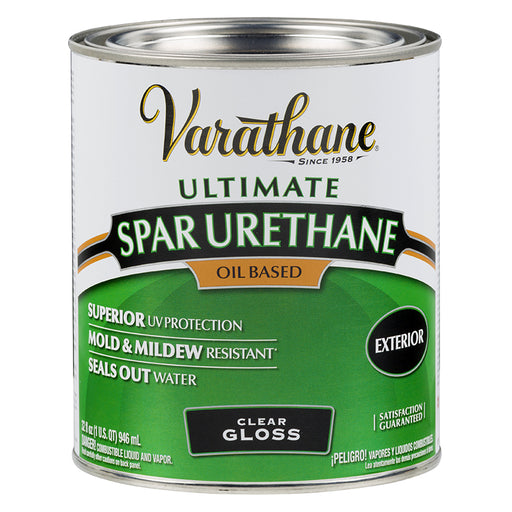 Varathane Oil-Based Spar Urethane, Clear Gloss, Quart