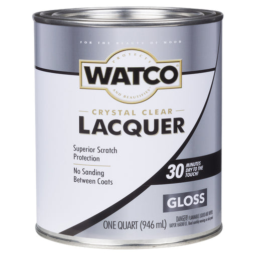 Watco Lacquer Clear Wood Finish, Gloss, Quart