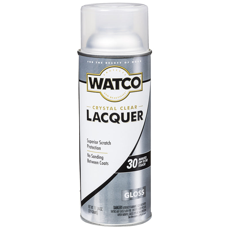 Watco Lacquer Clear Wood Finish Spray, Gloss, 11.25 oz