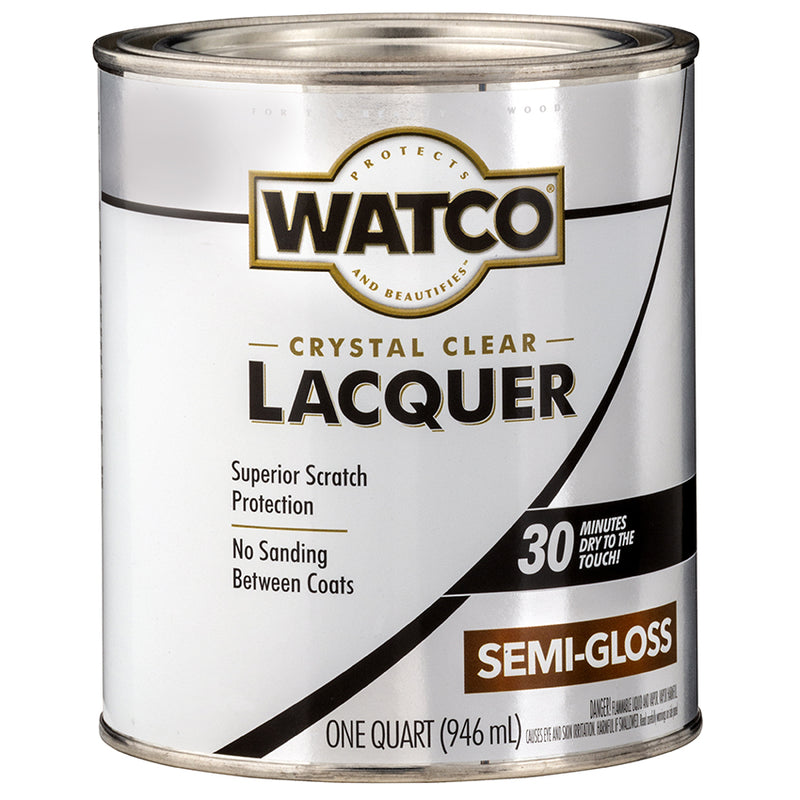 Watco Lacquer Clear Wood Finish, Semi-Gloss, Quart