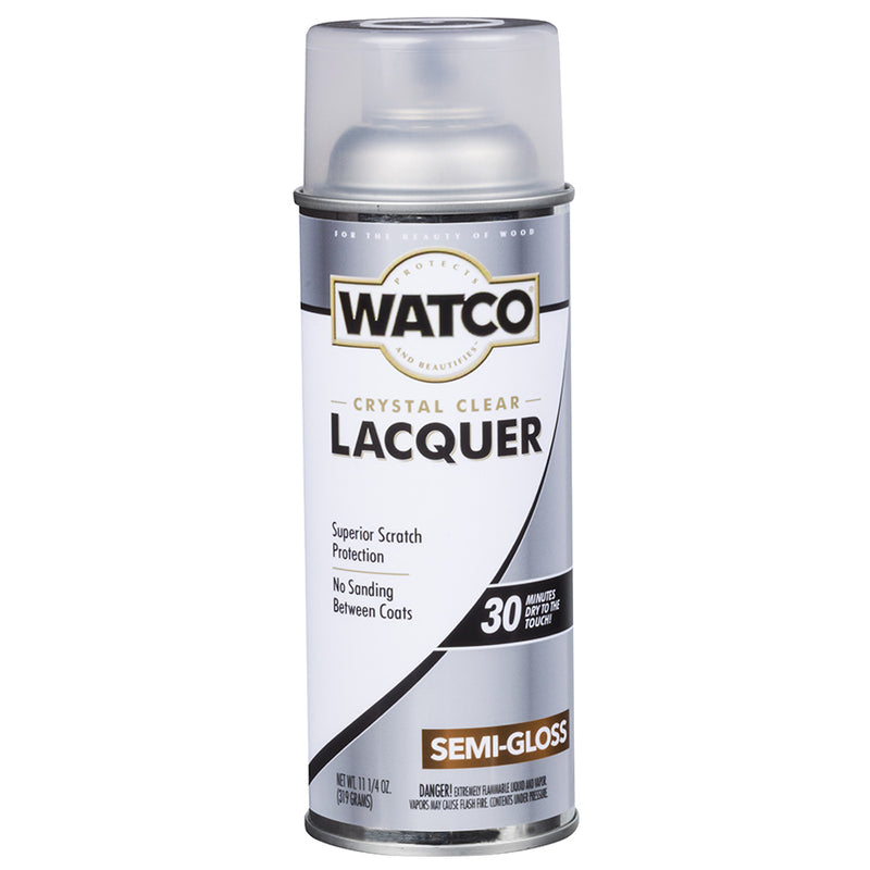 Watco Lacquer Clear Wood Finish Spray, Semi-Gloss, 11.25 oz