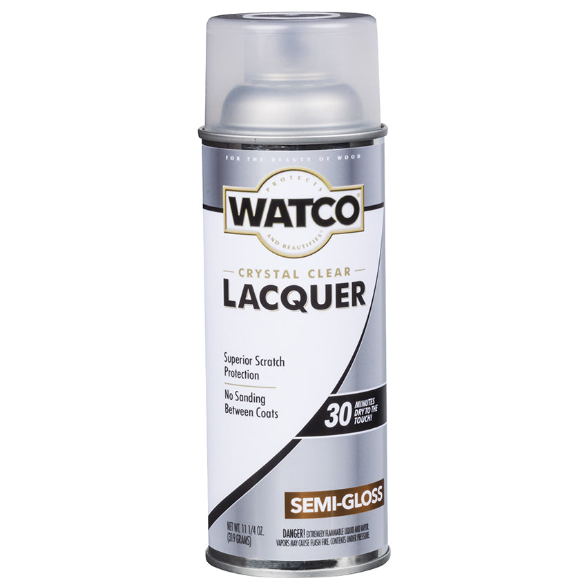 Watco Lacquer Clear Wood Finish Spray, Semi-Gloss, 11.25 oz