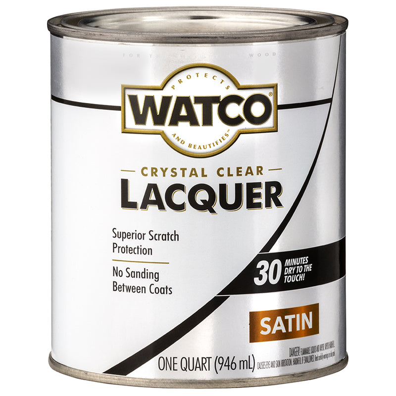 Watco Lacquer Clear Wood Finish, Satin, Quart