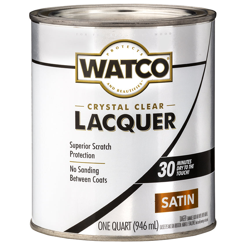Watco Lacquer Clear Wood Finish, Satin, Quart
