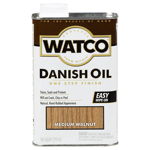 Watco Danish Oil, Medium Walnut, Quart