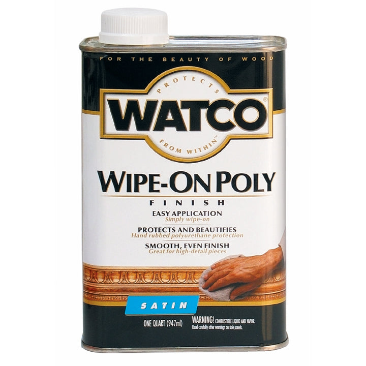 Watco Wipe-On Poly, Clear Satin, Quart