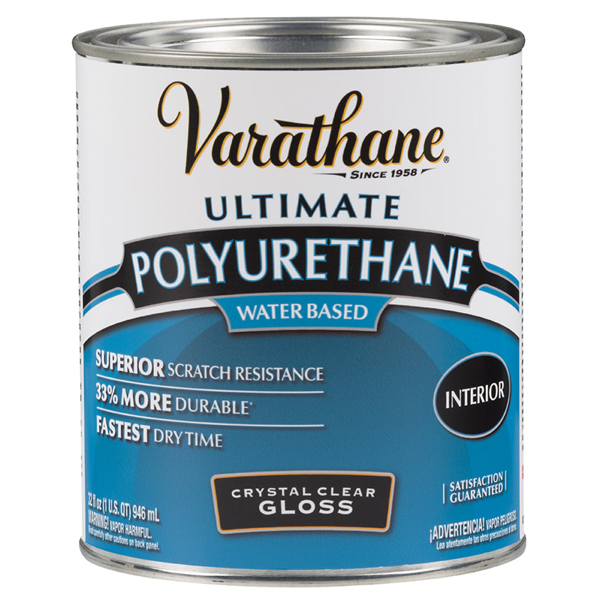 Varathane Ultimate Water-Based Polyurethane, Gloss, Quart