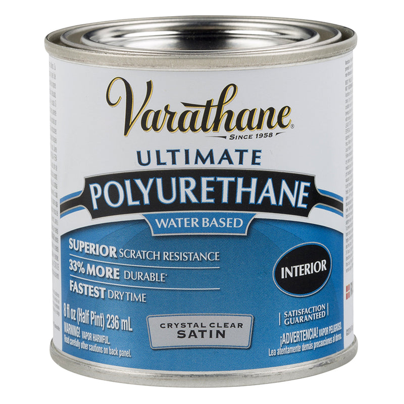 Varathane Ultimate Water-Based Polyurethane, Satin, Half Pint