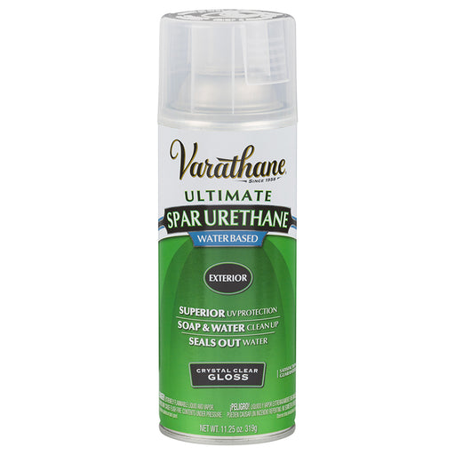 Varathane Outdoor Water-Based Spar Urethane Spray, Clear Gloss, 1 oz