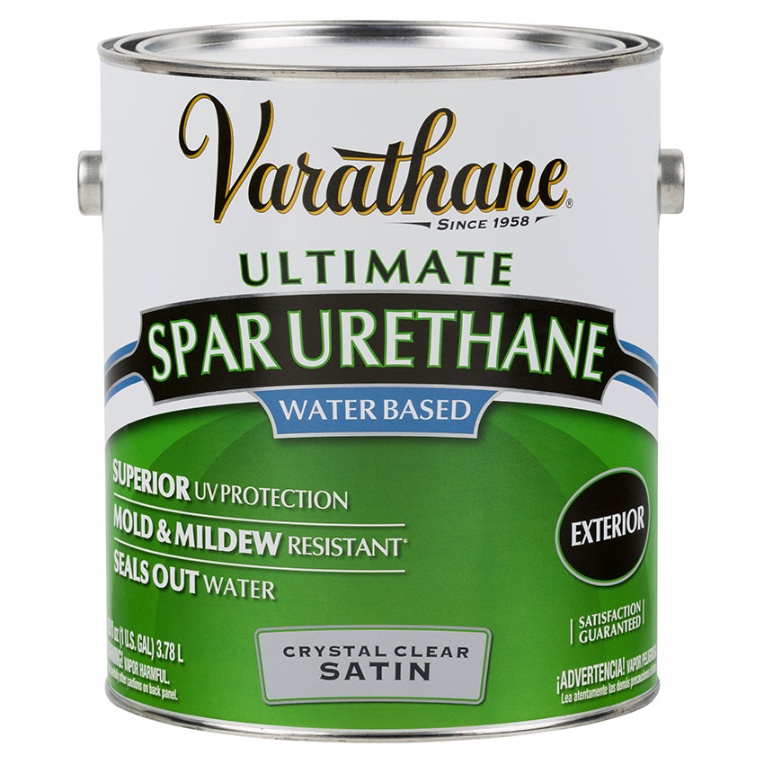 Varathane Outdoor Water-Based Spar Urethane, Clear Satin, Gallon