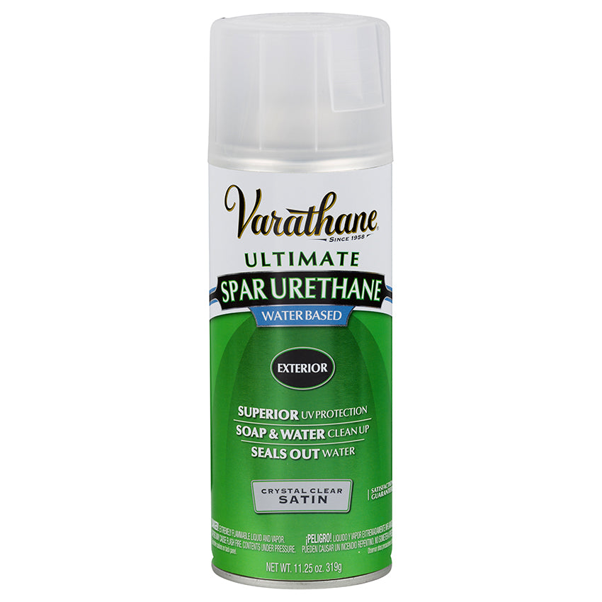Varathane Outdoor Water-Based Spar Urethane Spray, Clear Satin, 1 oz