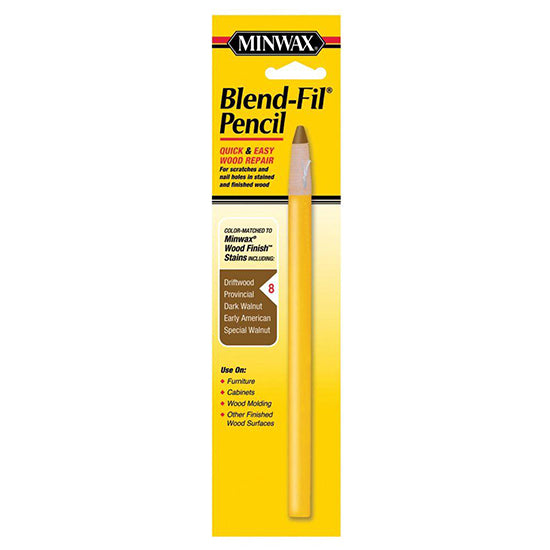 Minwax Blend Fil Pencil #8 Color Fill Stick for Driftwood, Provincial, Dark Walnut, Early American, and Special Walnut Project Weekend DIY