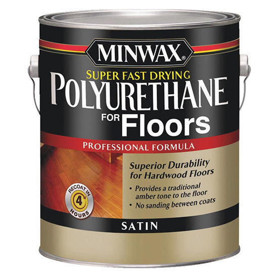 Minwax Super Fast-Drying Polyurethane for Floors, Clear Satin, Gallon