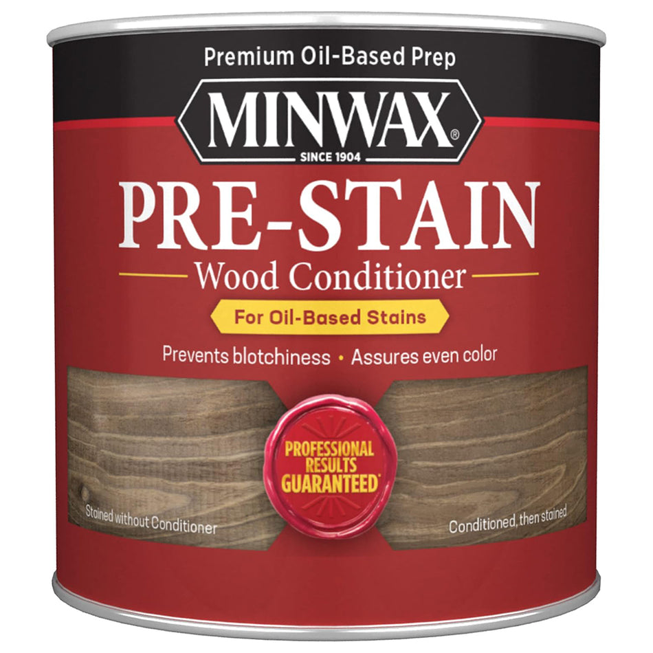 Minwax Pre-Stain Wood Conditioner, Clear, Half Pint