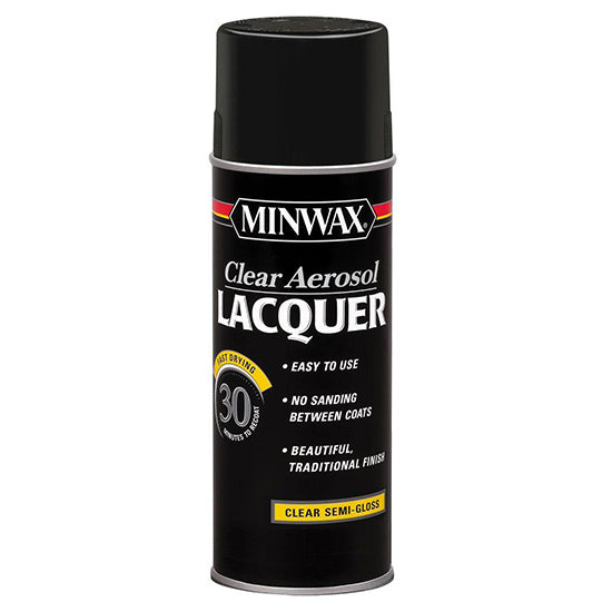 Minwax Lacquer Aerosol Semi Gloss Clear Aerosol, Project Weekend DIY