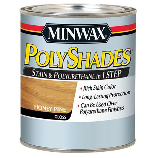 Minwax PolyShades Stain & Polyurethane, Honey Pine, Gloss, Half Pint