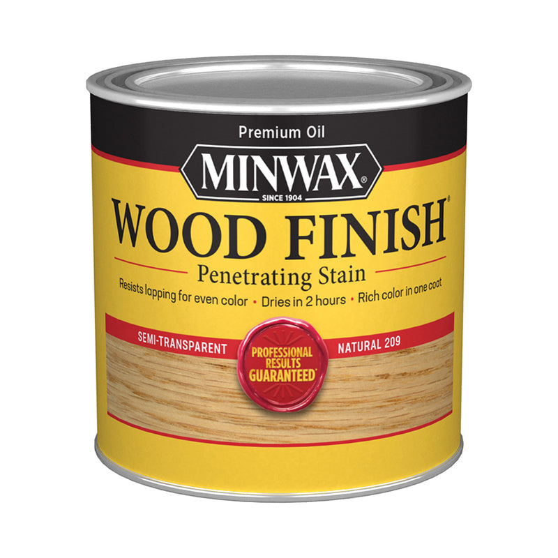 Minwax Wood Finish Oil-Based Stain, Natural, Half Pint