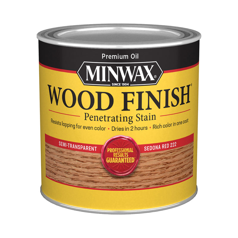 Minwax Wood Finish Oil-Based Stain, Sedona Red, Half Pint