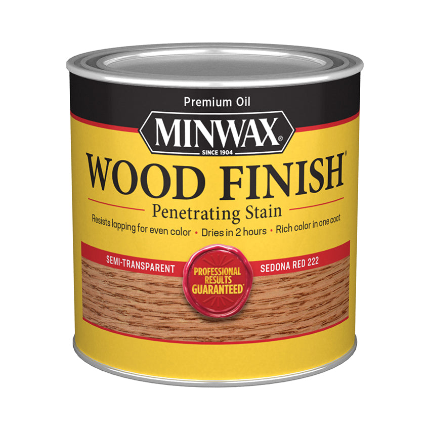 Minwax Wood Finish Oil-Based Stain, Sedona Red, Half Pint